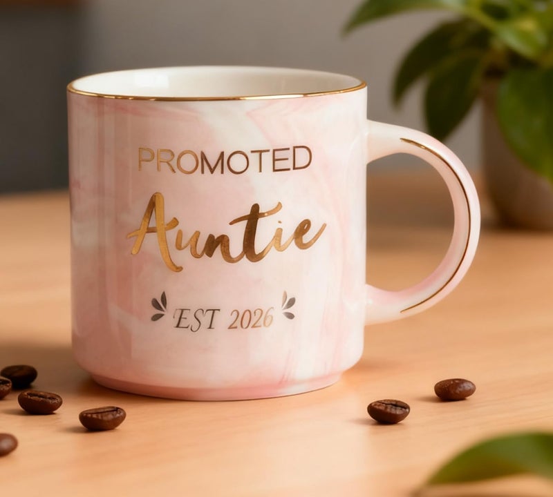 Mecai New Aunt Gifts First Time 2026-Promoted To Aunt 2026 Coffee Mug-Baby Reveal Gift Ideas For Sister-New Mommy To Be Gift Idea For Aunties - Image 4